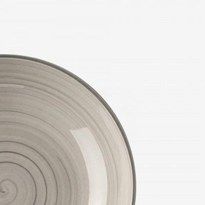 Prato Espiral Sopa Redondo Cinzento 21X5cm Pack 6