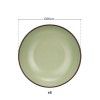Prato Cer�mica Sopa Redondo Verde 20cm Pack 6