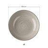Prato Espiral Sopa Redondo Cinzento 21X5cm Pack 6