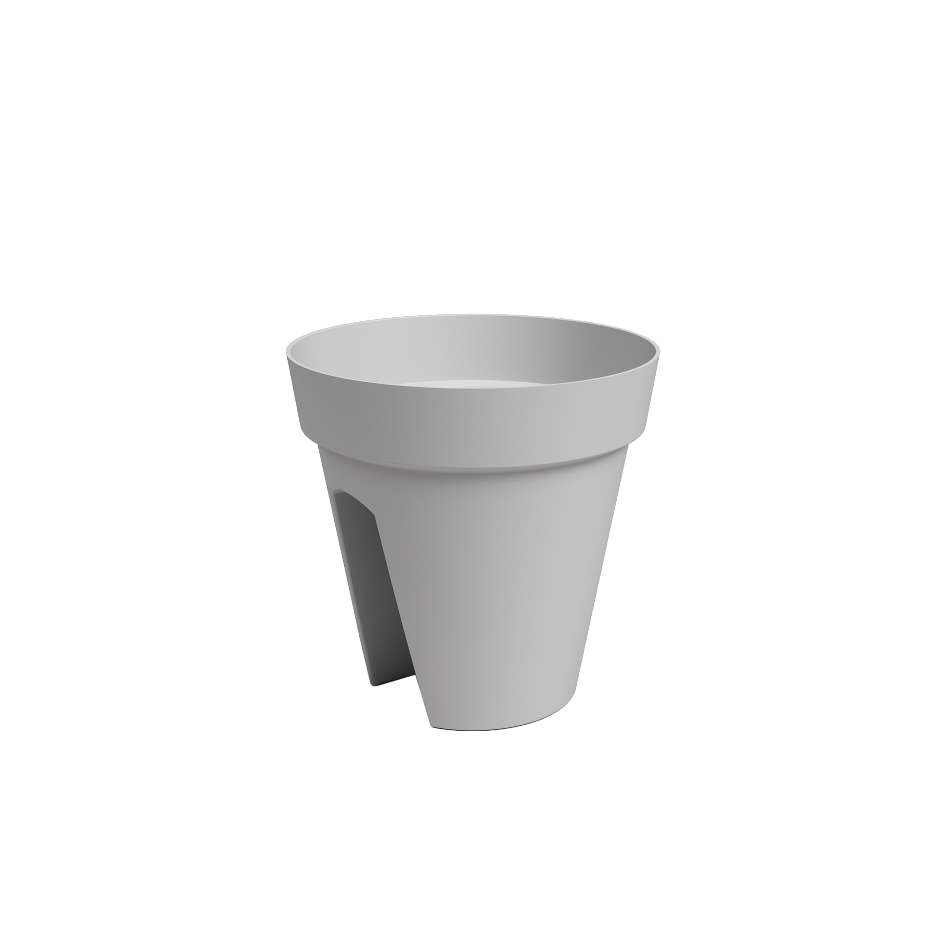 Vaso Capri Varanda Ø30X30cm 10L Cinza Claro