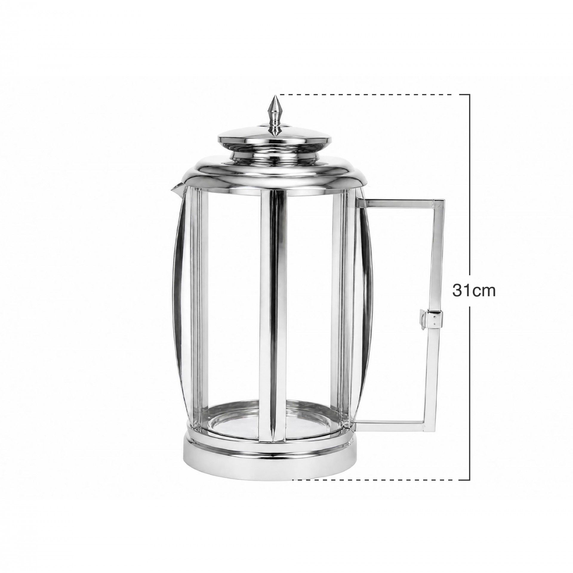 Candeeiro Inox Redondo 31cm