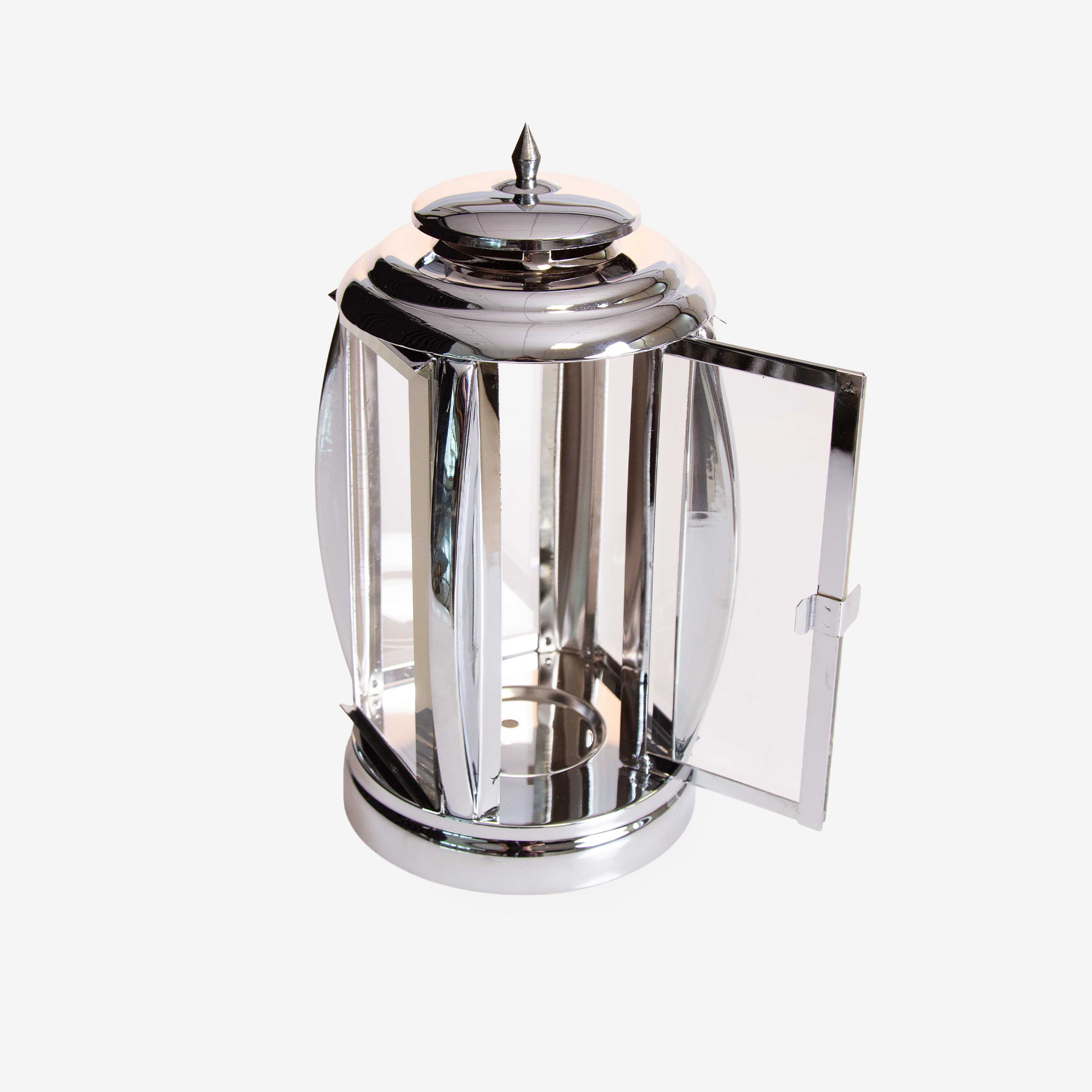 Candeeiro Inox Redondo 31cm