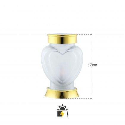 Candeeiro Solar Cora��o Ouro
