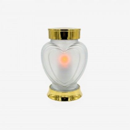 Candeeiro Solar Cora��o Ouro