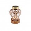 Candeeiro Solar Coração Metal Rosa Gold Candeeiro Solar Coração Metal Rosa Gold