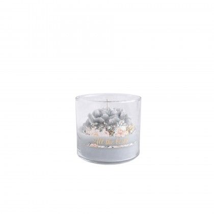 Vela Copo Vidro Peonia 10X9cm Vela Copo Vidro Peonia 10X9cm