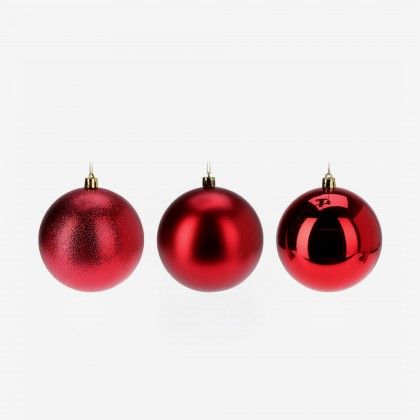 Bola Natal Vermelho 10cm