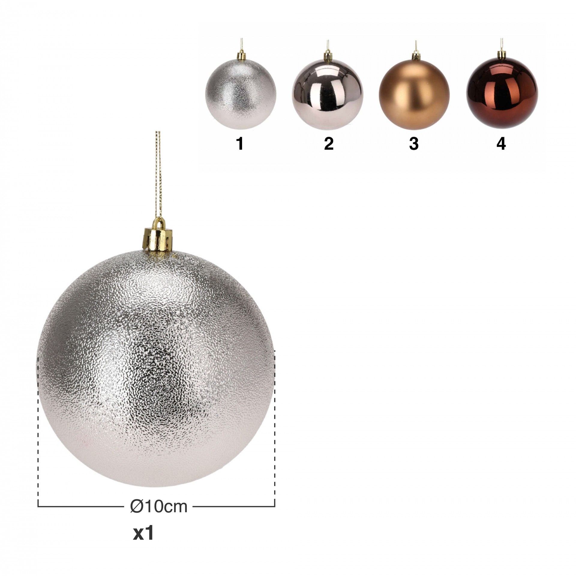 Bola Natal Ambar 10cm