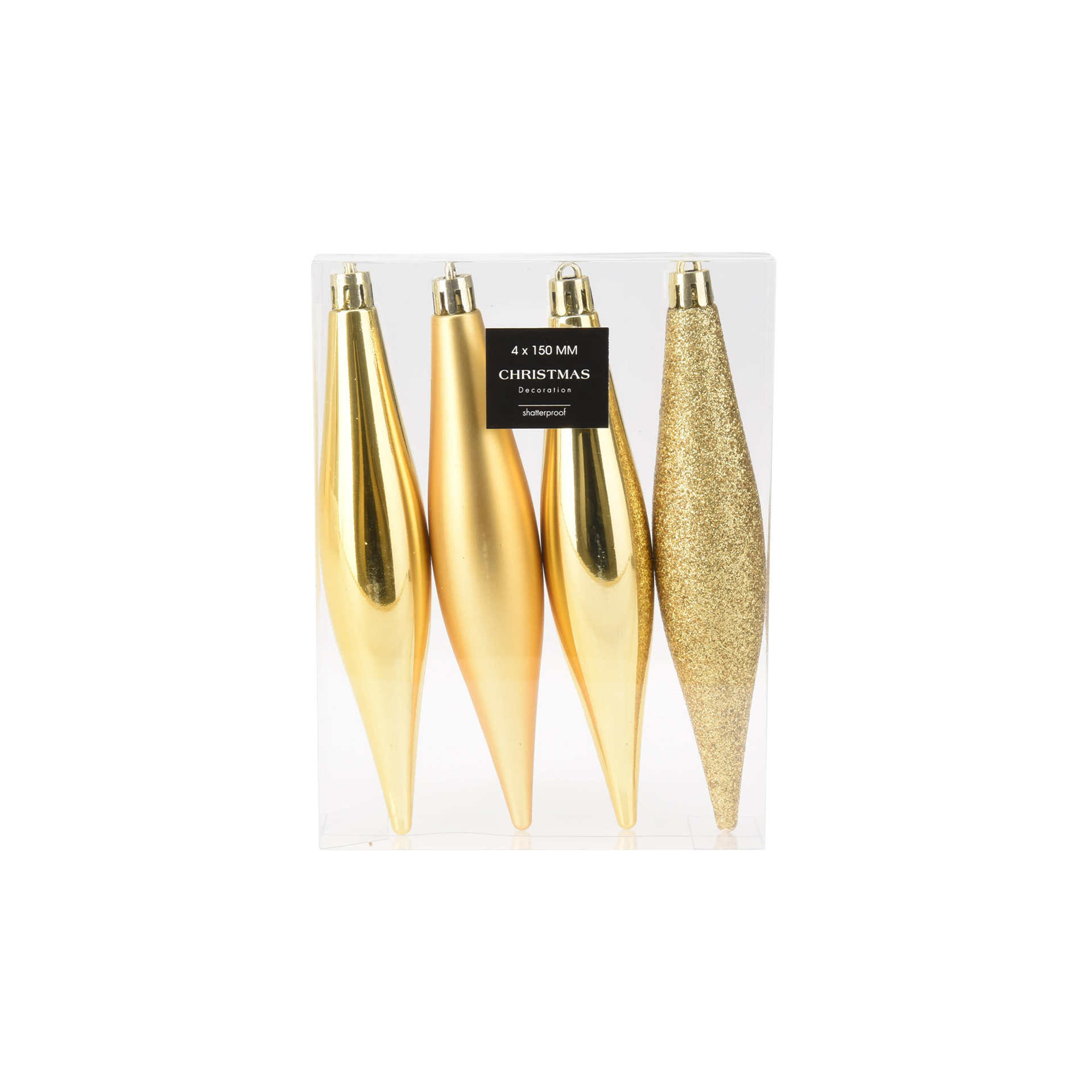 Pendente Natal Dourado Pack 4