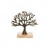 Árvore Alumínio Base Madeira Dourado 17cm Árvore Alumínio Base Madeira Dourado 17cm