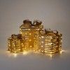Presente Natal Dourado com Led Médio 23cm Presente Natal Dourado com Led Médio 23cm