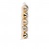 Bola Natal Dourado �8cm Pack 5