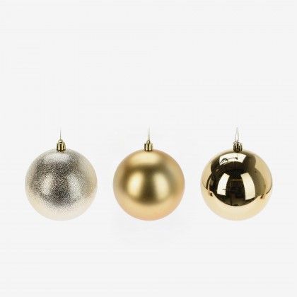 Bola Natal Sortido DouradoØ10cm Bola Natal Sortido DouradoØ10cm