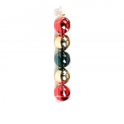 Bola Natal Tradicional Ø8cm Pack 5 Bola Natal Tradicional Ø8cm Pack 5