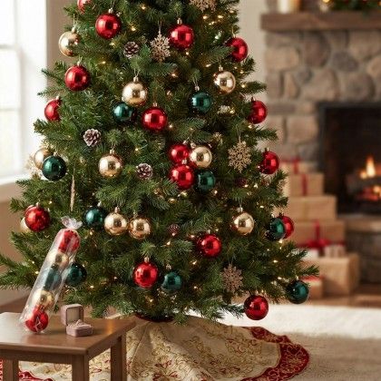 Bola Natal Tradicional Ø8cm Pack 5 Bola Natal Tradicional Ø8cm Pack 5