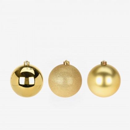 Bola Natal Sortido Dourado �12cm