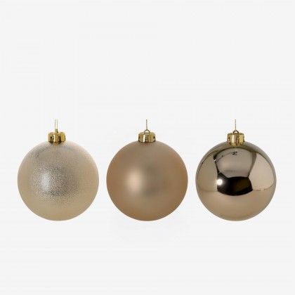 Bola Natal Sortido Dourado Ø12cm Bola Natal Sortido Dourado Ø12cm