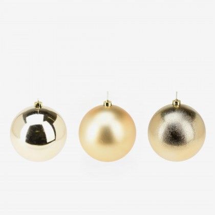 Bola Natal Dourado Sortido �14cm
