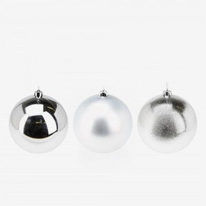 Bola Natal Prateado Sortido Ø18cm Bola Natal Prateado Sortido Ø18cm