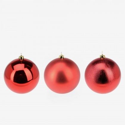 Bola Natal Vermelho Sortido Ø18cm Bola Natal Vermelho Sortido Ø18cm
