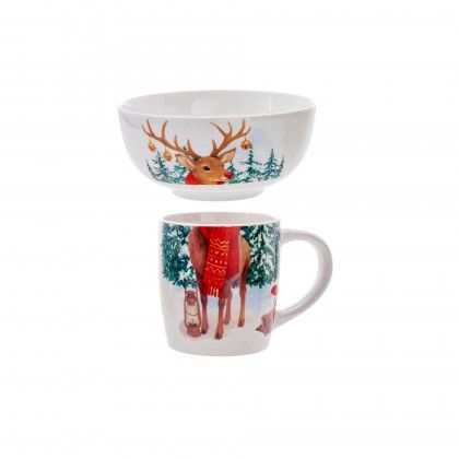 Caneca e Taça Porcelana Natal Sortido Caneca e Taça Porcelana Natal Sortido