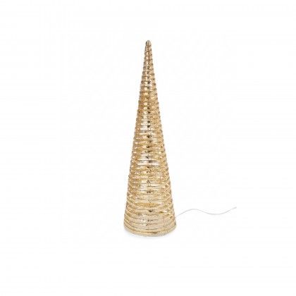 Cone Natal com Led Dourado 60cm Cone Natal com Led Dourado 60cm
