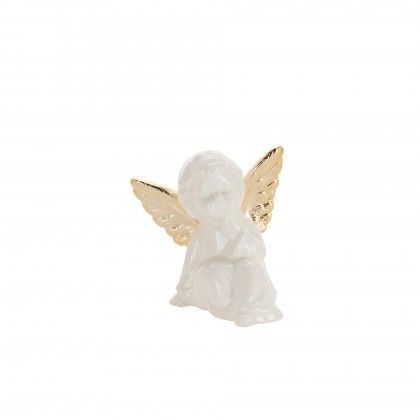 Anjo Branco Sortido 9X8X9cm Anjo Branco Sortido 9X8X9cm
