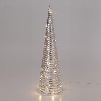 Cone �rvore Natal Prata 60cm