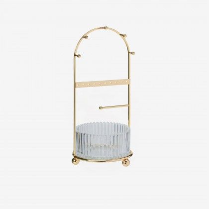 Porta J�ias Dourado Sortido 25cm