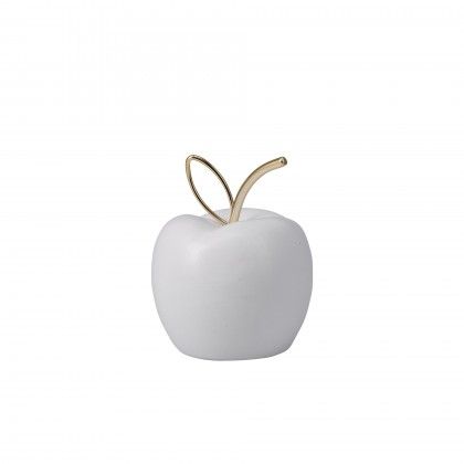 Maça Decorativa Branco Mate 10cm Maça Decorativa Branco Mate 10cm