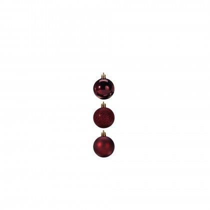 Bola Natal Vermelho �4cm Pack 20