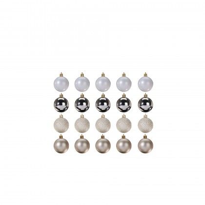 Bola Natal Bege �4cm Pack 20