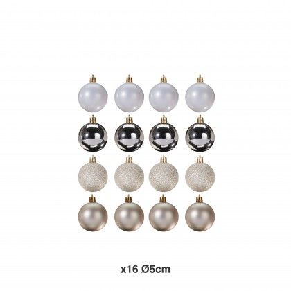 Bola Natal Bege Ø5cm Pack 16 Bola Natal Bege Ø5cm Pack 16