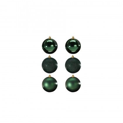 Bola Natal Verde �8cm Pack 6