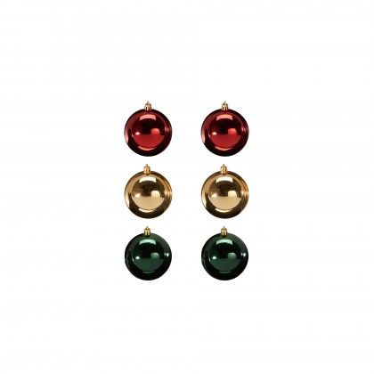 Bola Natal Tradicional �8cm Pack 6