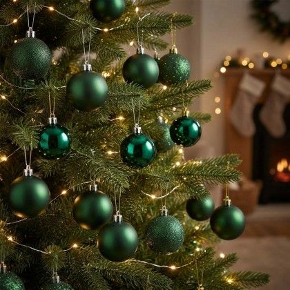 Bola Natal Verde �8cm Pack 6