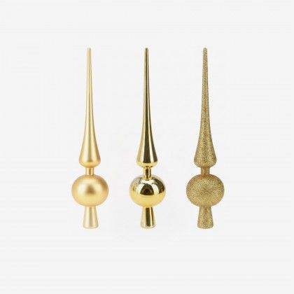 Topo Arvore Natal Sortido Dourado 27.5cm Topo Arvore Natal Sortido Dourado 27.5cm