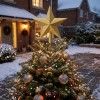 Estrela Árvore Natal Dourado 28cm Estrela Árvore Natal Dourado 28cm