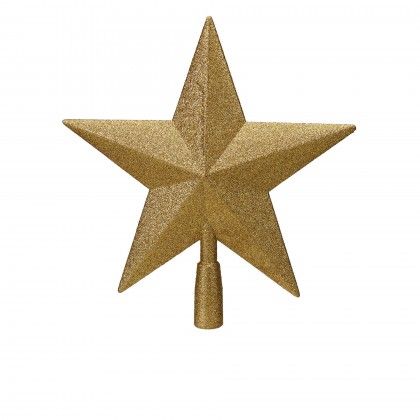 Estrela �rvore Natal Dourado 28cm