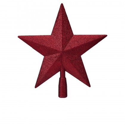 Estrela �rvore Natal Vermelho 28.5cm