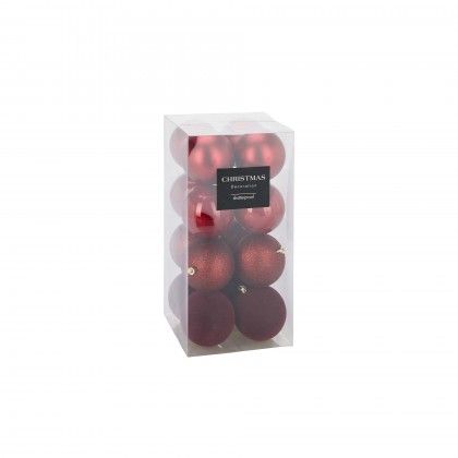 Bola Natal Vermelho Ø8cm Pack 16 Bola Natal Vermelho Ø8cm Pack 16