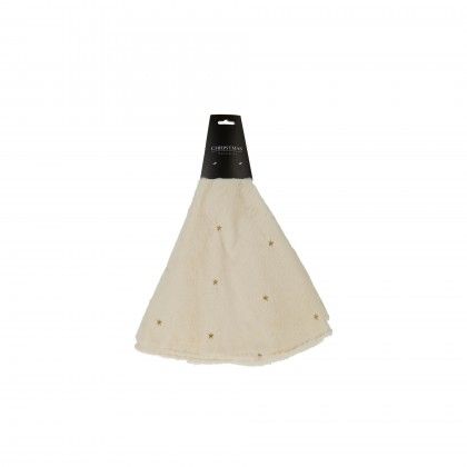 Cobertura P� �rvore Natal Bege com Estrelas �90cm