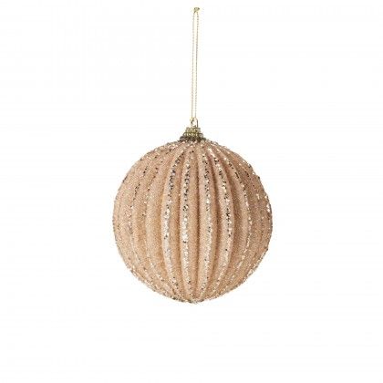 Bola Natal Sortido Bege �10cm