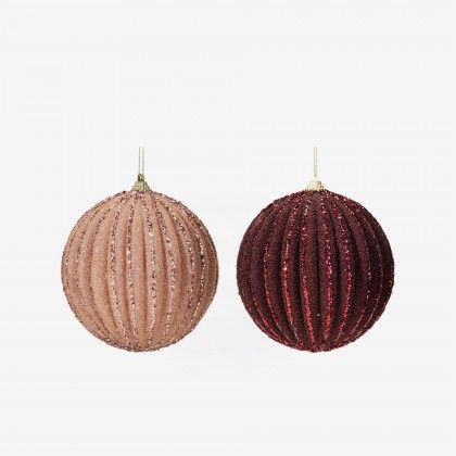 Bola Natal Sortido Rosa �10cm