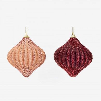 Enfeite Natal Sortido Rosa 10cm Enfeite Natal Sortido Rosa 10cm