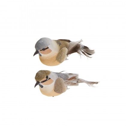 P�ssaro com Clip Sortido 12.5cm Pack 3