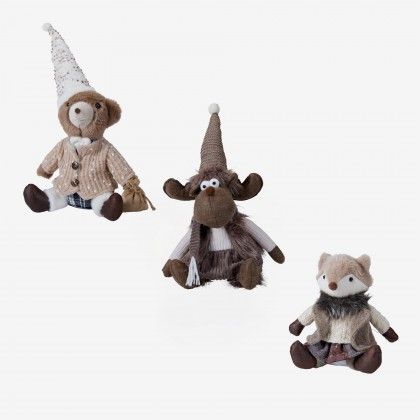 Urso Natal Sentado Sortido 22cm