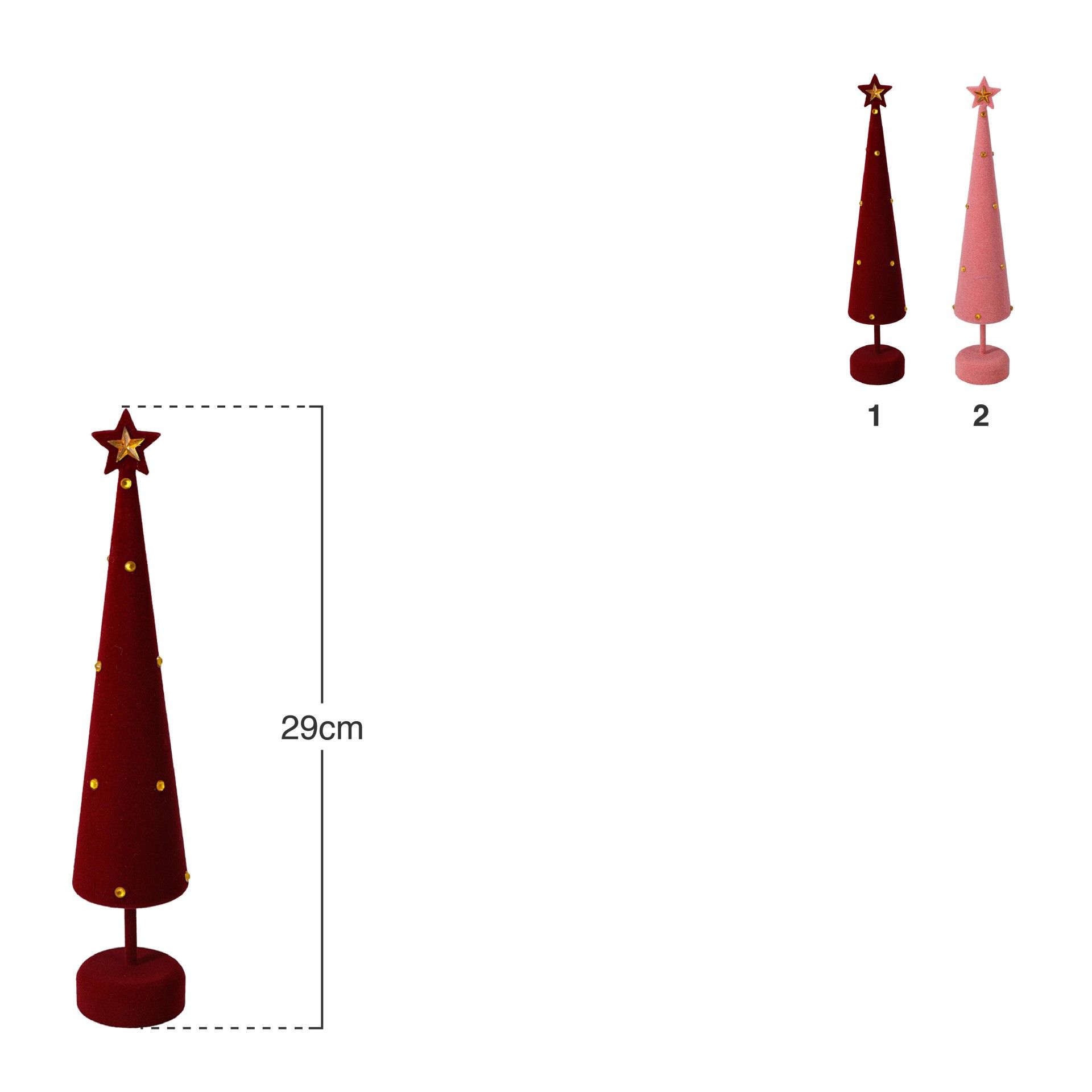 Árvore Natal com Flocos Sortido 29cm