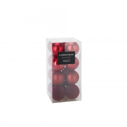 Bola Natal Vermelho �6cm Pack 16