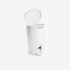 Balde Lixo WC com Pedal Diabolo Branco 5l 19X21X28.2cm Balde Lixo WC com Pedal Diabolo Branco 5l 19X21X28.2cm
